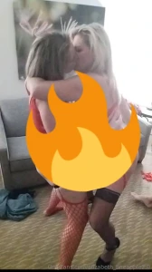 Two hot blondes and huge dildo named bob in a strap on walk into a bar