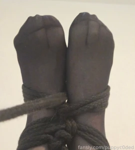 All tied up and helpless feet soles toes restraints shibari nylons part 5