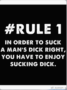 I enjoy sucking dick