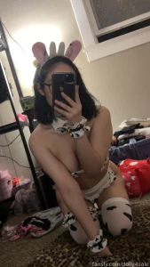 Please ignore my mess of a room omg anyways cute lil cow maid at ur