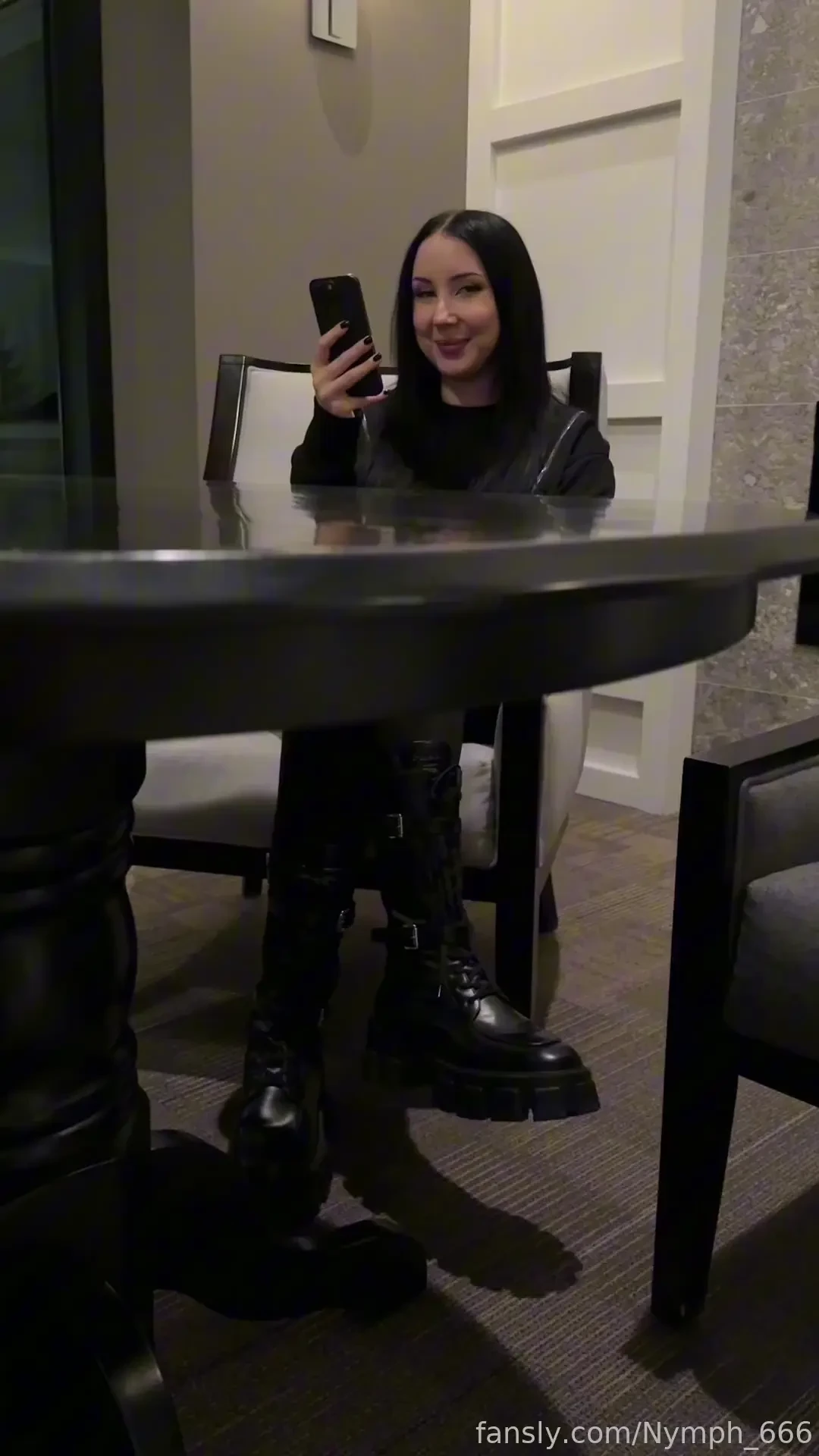 Perving on my big pretty gothic boots feet bigfeet footfetish shoes 