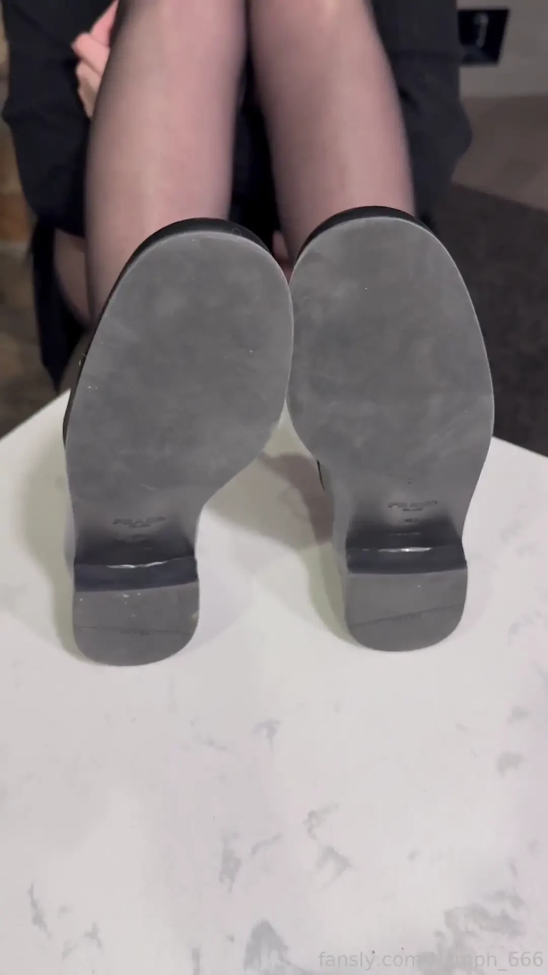 Horny gothic goddess leather prada loafer joi with a cum count down 