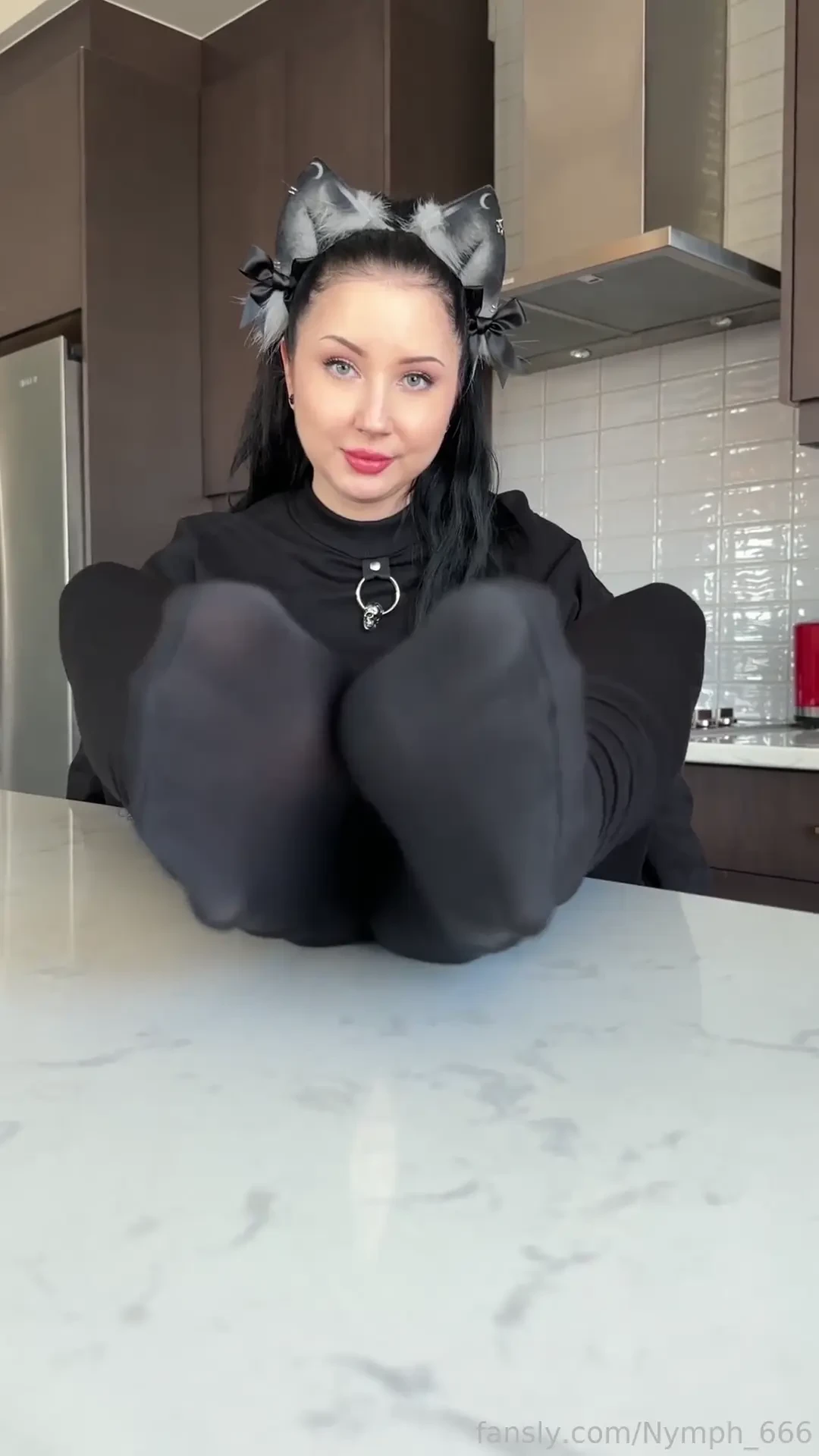 Slip your cock in between these nylon clad neko soles k thnx bai feet 