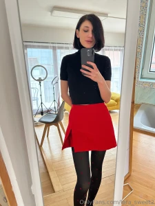 My red skirt is in the spotlight today and of course what s underneath part 1