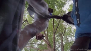 Nature walk wit the homie boul had me runnin in them woods