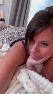 Lying down and editing videos for you before my walk of course it