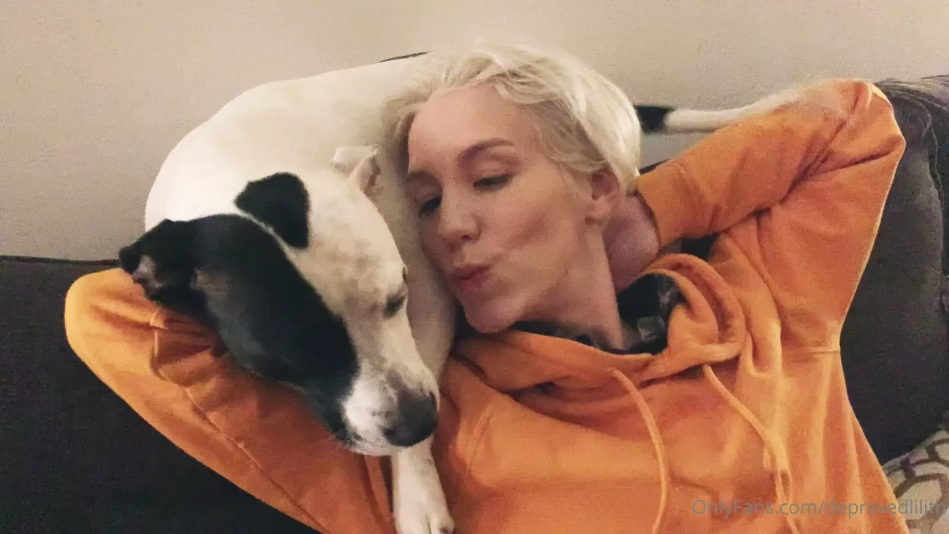 Tired after a long shoot - but at least i get cuddles 