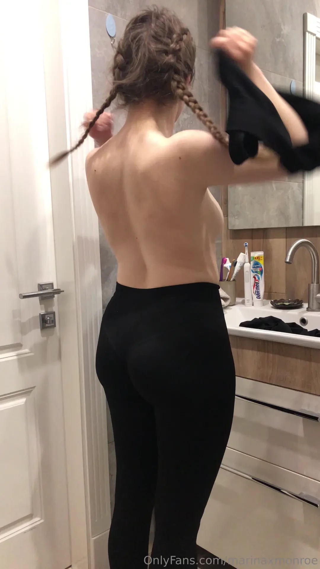 Getting ready for a quickie shower 