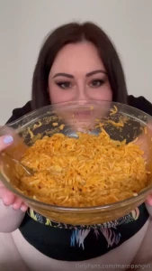 Me and my spicy cheesy ramen truly heavenly