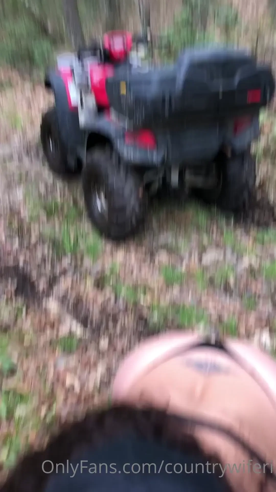 Got to play in the woods while on the trails with the quads 