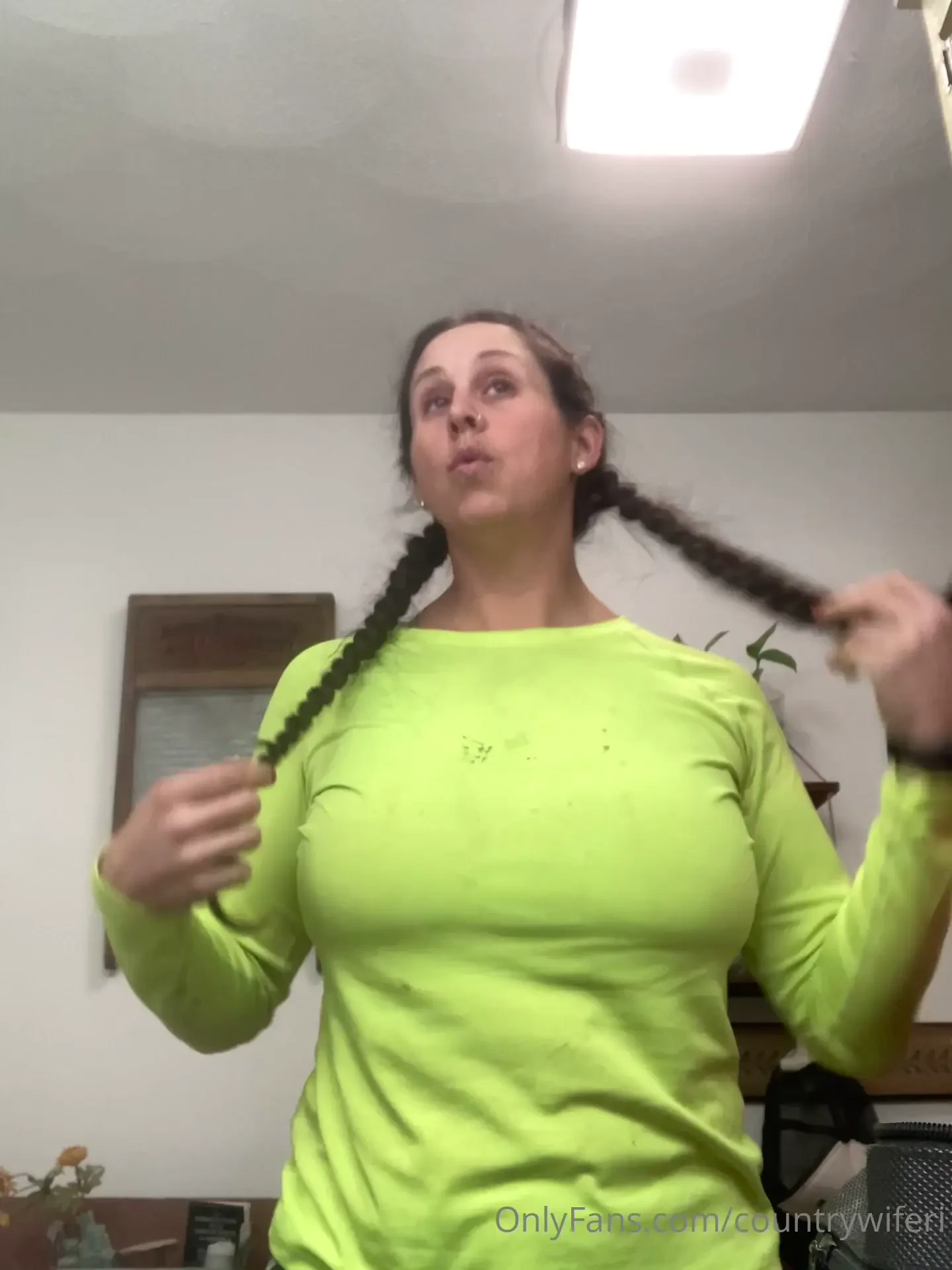 Disrobing after workin in the cold all day 