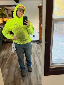 Work clothes peeling down the layers part 1