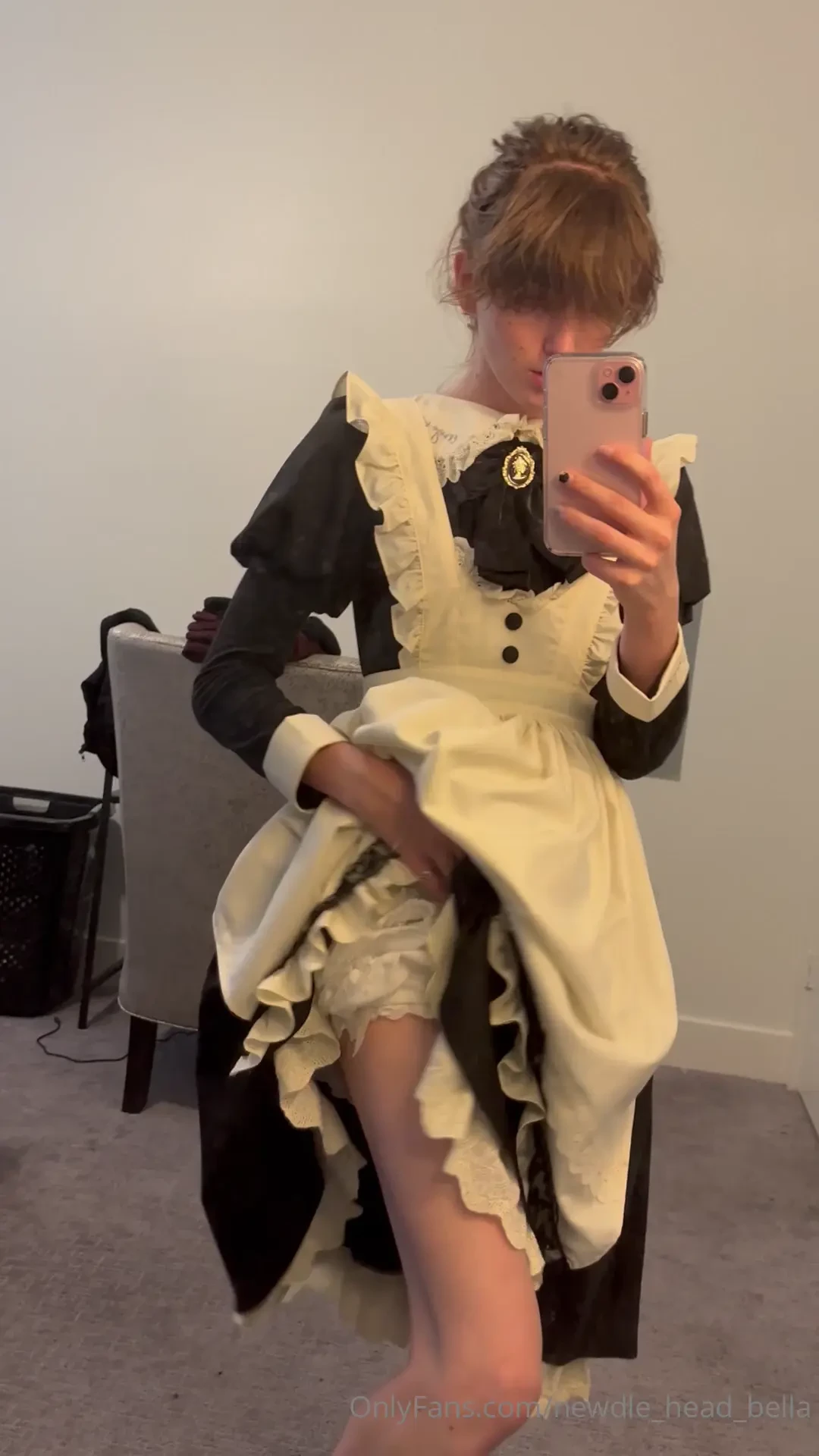 So happy to be back in my maid dress as i should be hehehe 