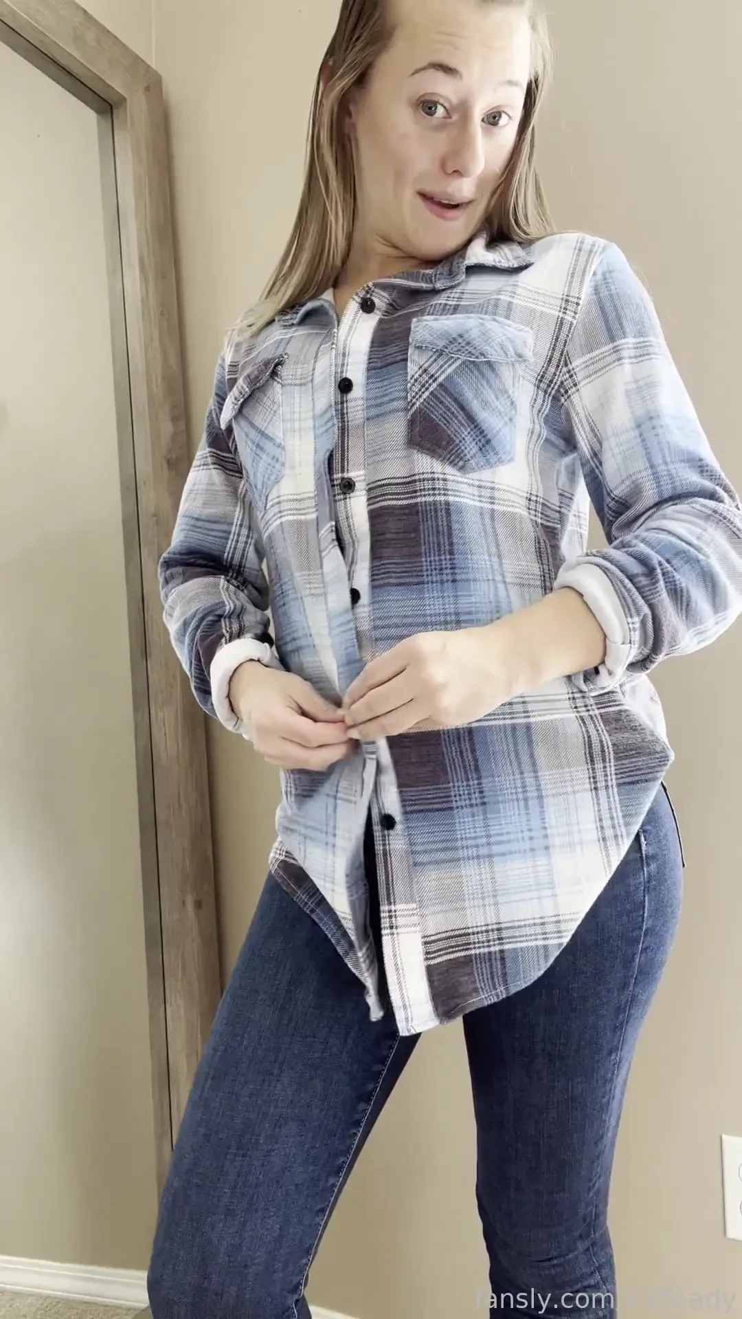 Blue flannel and tight blue jeans are sexy on but i think they are 