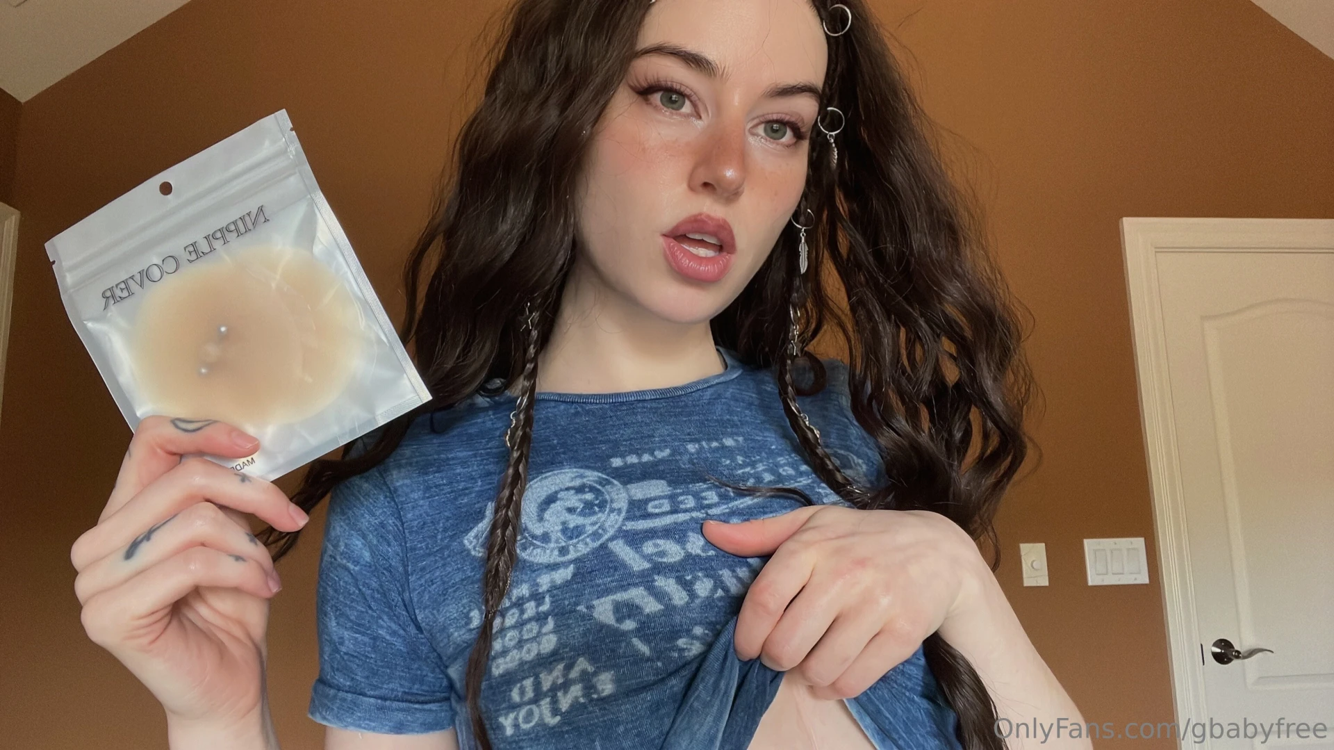 Trying on nipple piercing pasties full nudity 