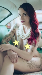 A little tease from a pinup shoot in the back seat of a 56 ford