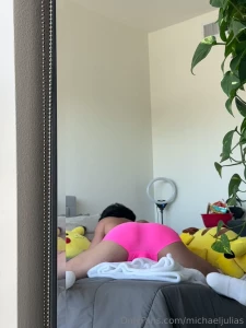 In my pink underwear