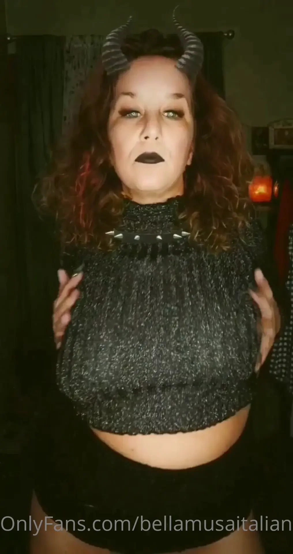 A preview of me as a naughty krampus for tonight s titty tuesday on my 