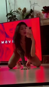 Ukrainian young tattoos smalltits greeneyes naked selfie mirror