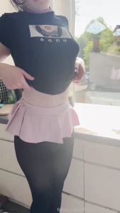 What a beautiful day time to put pup in a pretty skirt that barely part 1