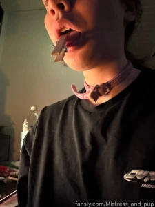 Mistress decided to leave me with a wooden clamp on my tongue my brain part 1