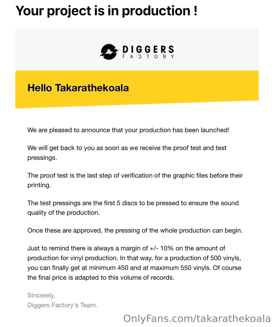 If you pre-ordered a vinyl from me they just hit the production line 