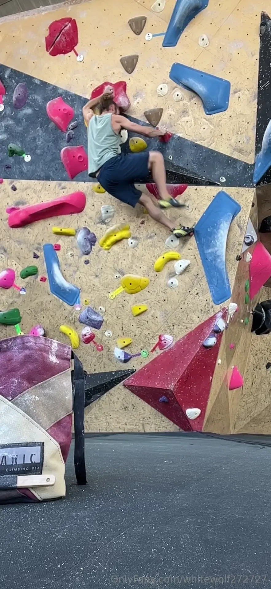 Just me climbing a challenging boulder problem a few weeks ago i love part 2 