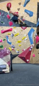 Just me climbing a challenging boulder problem a few weeks ago i love
