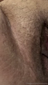 Landscaping time freshly shaven pussy