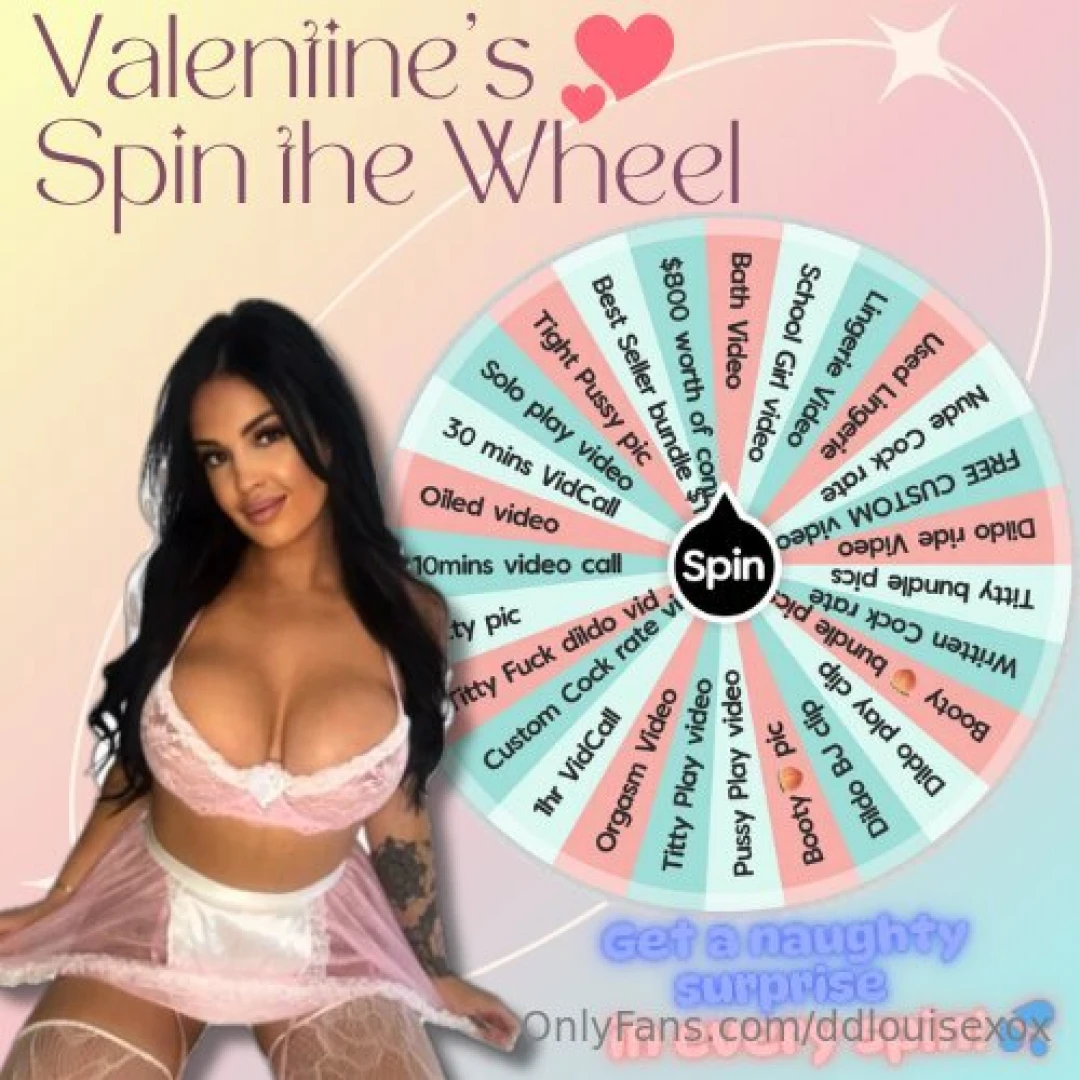Get a naughty suprise in every spin 20 - 1 spin 35 - 2 spins 55 - 3 