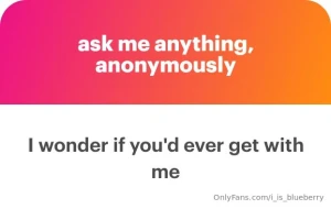 Message i wonder if you d ever get with me answer it s possible i