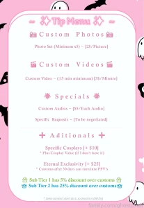 Heyy all i finally did my tip menu i m open for customs right now so