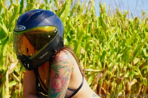 What s hotter than a beautiful woman on a sexy ass bike if your crush