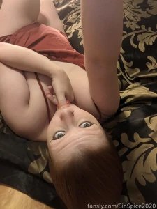 Everyone loves a lady in red lingerie redhead silk pregnant