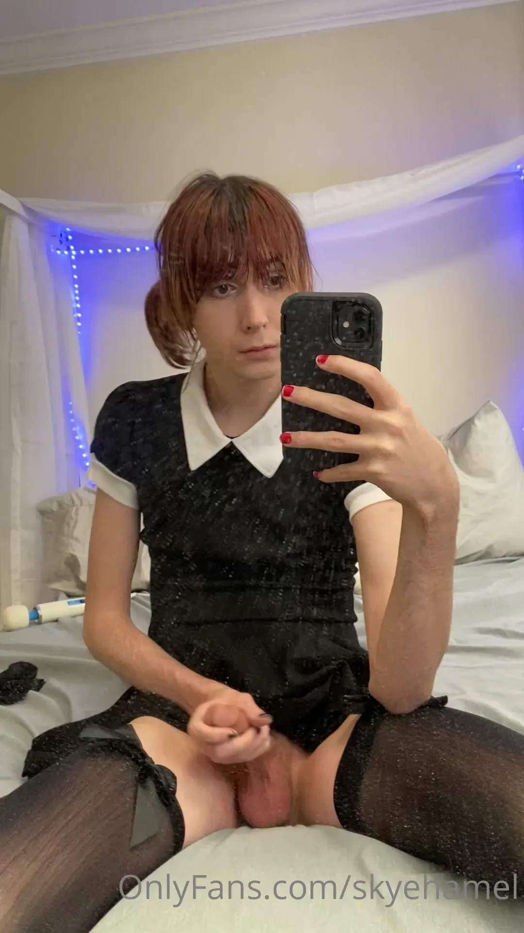 Cute little solo photos and videos in chelly and sami s bed 