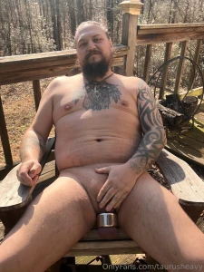 Just out here on the deck enjoying the warm weather and sun part 1