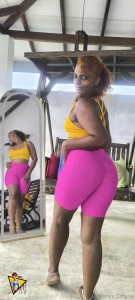 Pink tight short and yellow sport bra try on haul part 2