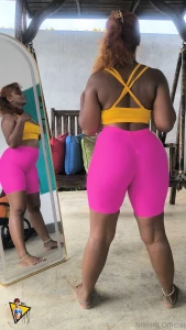 Pink tight short and yellow sport bra try on haul part 4