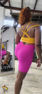Pink tight short and yellow sport bra try on haul part 5