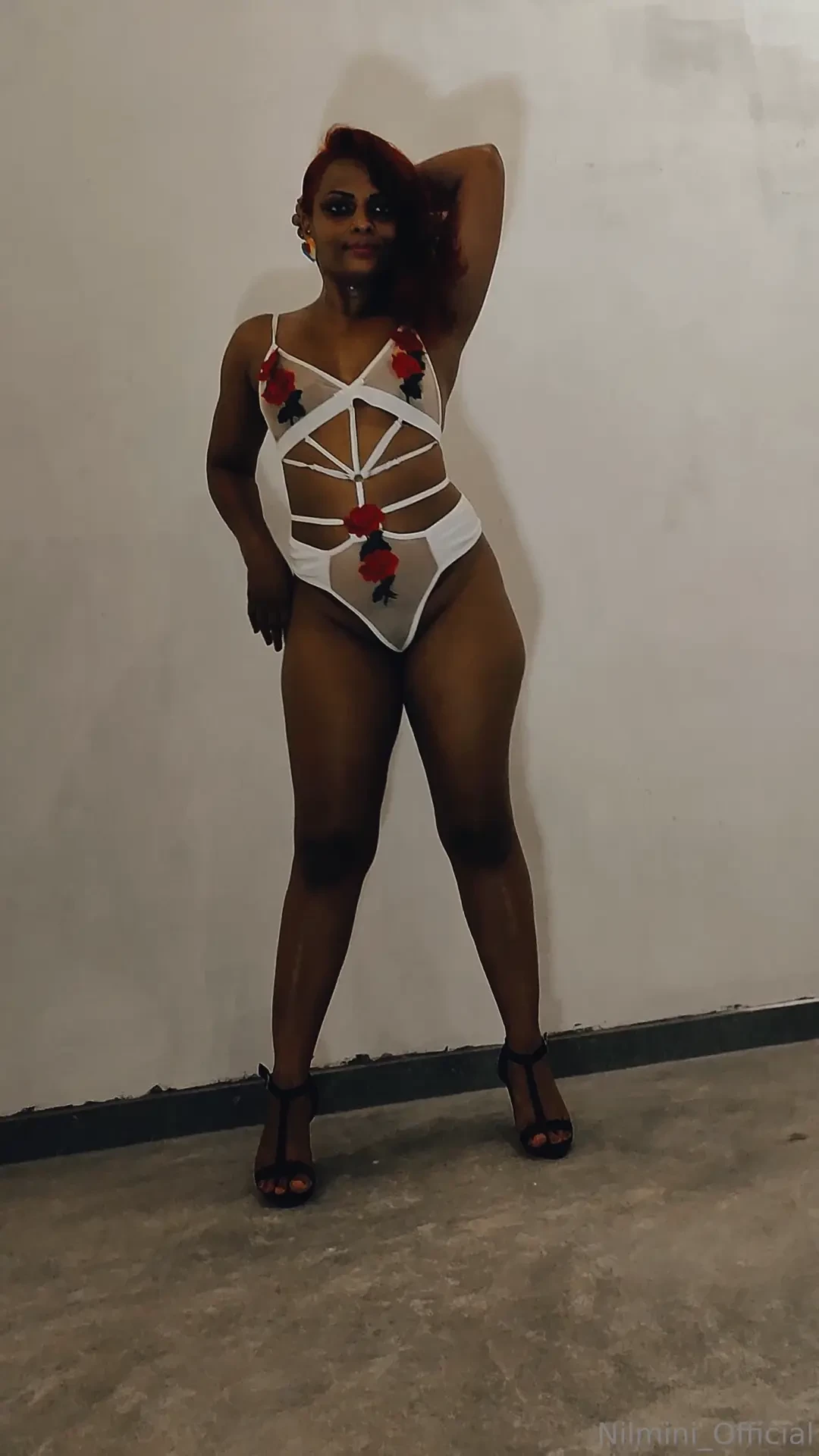 Red rose and white lingerie try on haul short video 