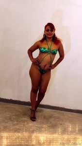 Green micro bikini sexy short video