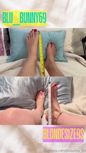 Size 11 vs size 9 me and the sexy blondewife9 made a fun little foot