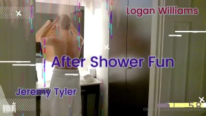 Sexy logan was done with his shower but in the meantime i dozed off he