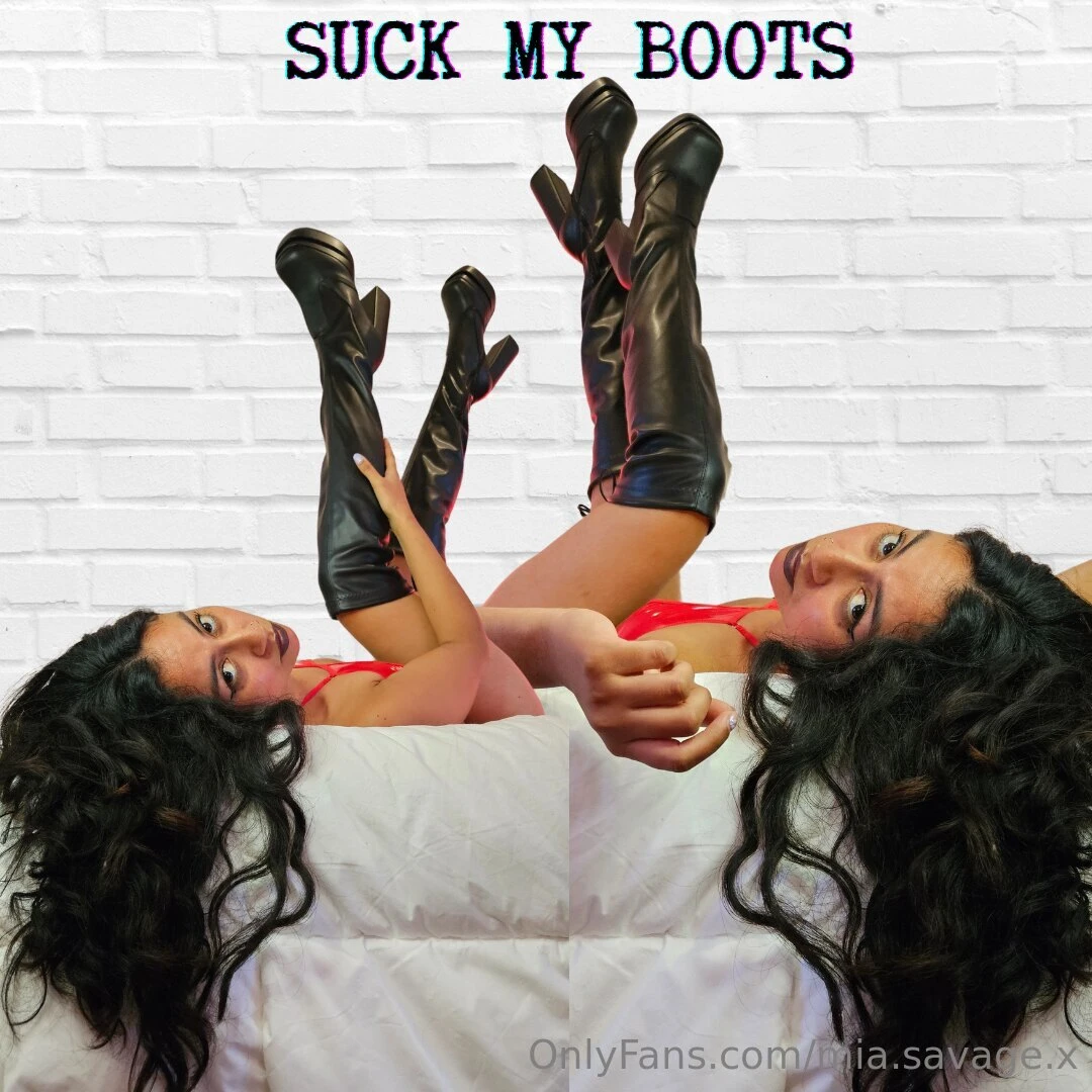Leave my boots clean with your beta tongue 