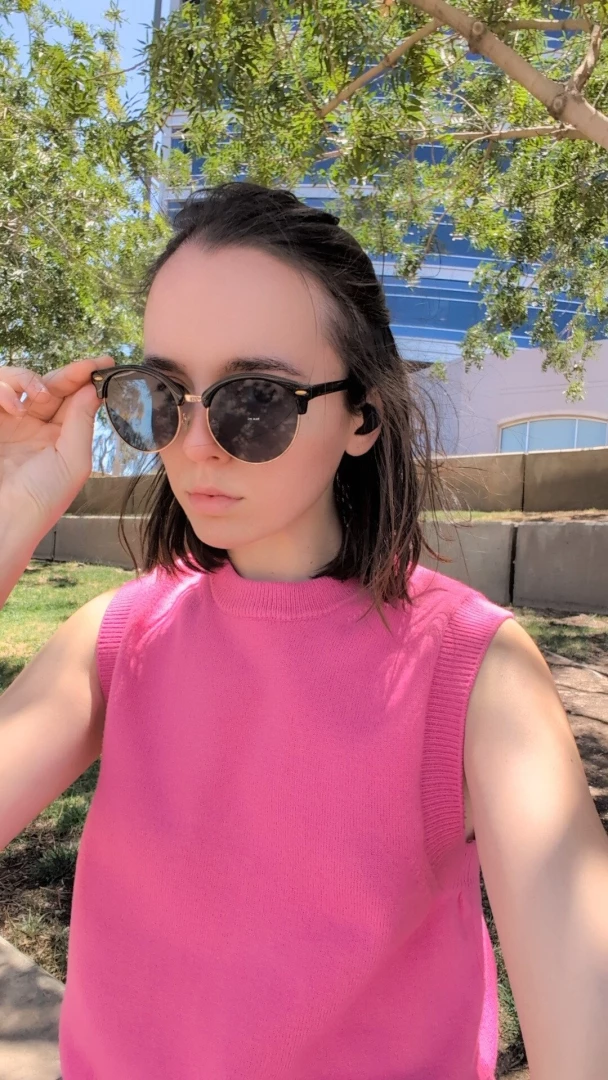 Zoom in on my glasses for a secret message 