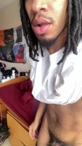 My roommate went out had to bust a quick nut before he came back