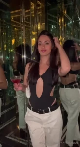 Having a good time with friends at the bar does my outfit look good