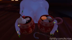 So apparently if you boop rudolphs nose her clothes come off now i part 1
