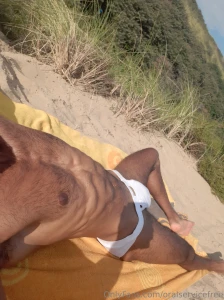 Waiting for big dicks to come feed me at the beach part 1