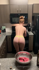 Cooking some meat try not to let your meat get hard and if it does you part 1